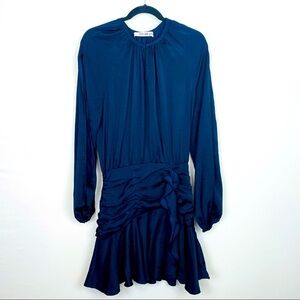 Do + Be Satin Ruffle Long Sleeve Dress